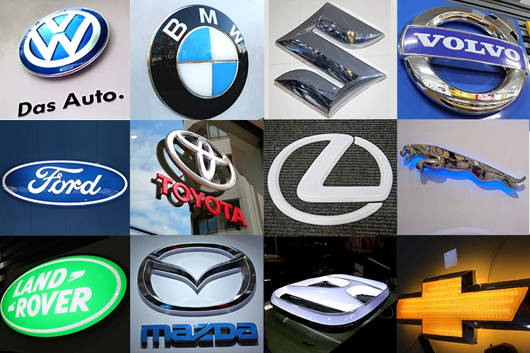 CE 3D Embossed LED Lighted Car Logo Signage