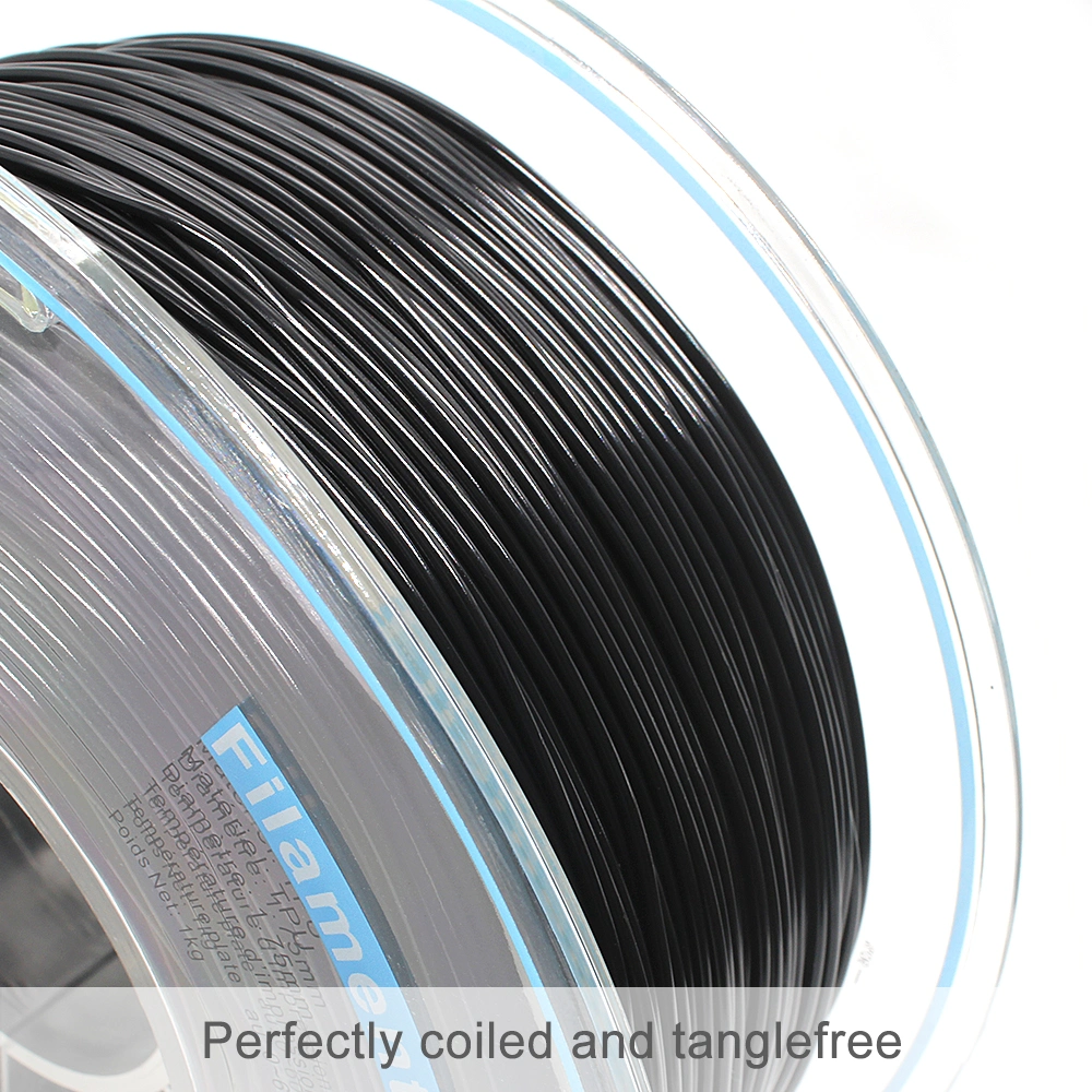 World Top Level 3D Printers 95A TPU Flexible Filament Extremely Durable Good Printability 3D Printing Materials Grey1.75mm 1kg