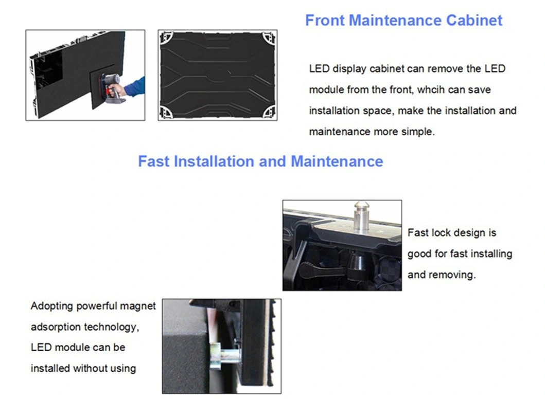 3840Hz 4K Input Full Color LED Display Screen P2.5 P3 P4 mm Pixel Pitch