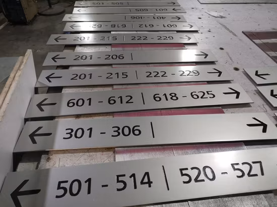 Zimmernummer-Schild, 3D-Hotelbeschilderung