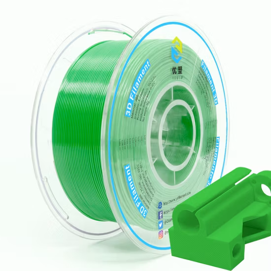 Fabrik ISO9001 verifiziert, hohe Qualität, hohe Zähigkeit, ABS-Filament für 3D-Drucker, 1,75 mm, 2,85 mm, 3D-Drucker-Filament, Fdm, 3D-Druckmaterial, 1 kg, Grün