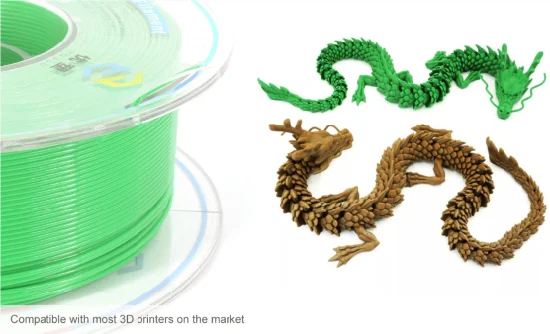 3D-Drucker, PLA+, verwicklungsfreie Filamente, 3D-Druckmaterialien, 1,75 mm, 1 kg, höhere Zugfestigkeit, bessere Haftung, große Größe, 3D-Druckmaschinen, Filament schwarz, 1 kg