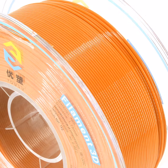 OEM ODM 3D-Drucker ABS+ Filament 1,75 mm 2,85 mm Fdm 3D-Druckmaterial noch stärker, langlebiger, weniger verziehend, ABS-Plus-Filamente, Orange, 1000 g